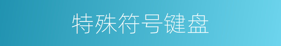 特殊符号键盘的同义词