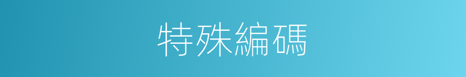 特殊編碼的同義詞