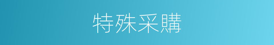特殊采購的同義詞