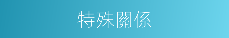 特殊關係的同義詞