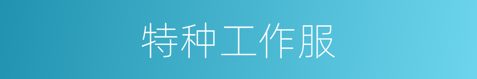 特种工作服的同义词