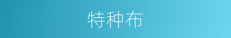 特种布的同义词