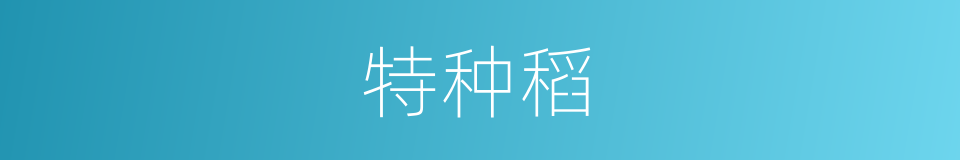 特种稻的同义词