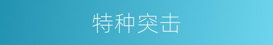 特种突击的同义词