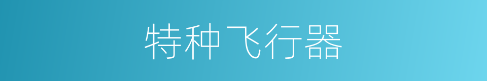 特种飞行器的同义词