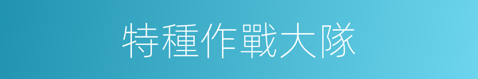 特種作戰大隊的同義詞