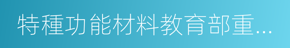 特種功能材料教育部重點實驗室的同義詞