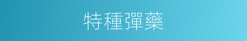 特種彈藥的同義詞