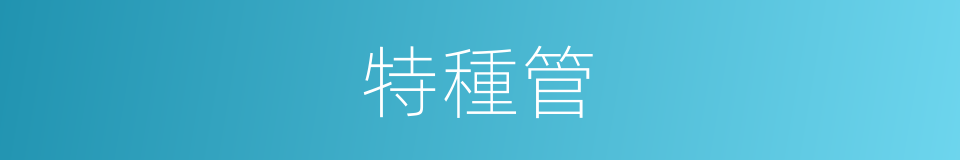 特種管的同義詞