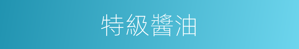 特級醬油的同義詞