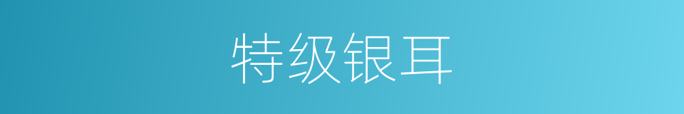 特级银耳的同义词