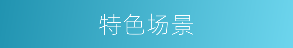 特色场景的同义词