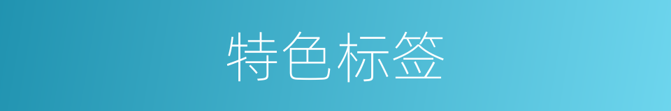 特色标签的同义词