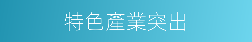 特色產業突出的同義詞