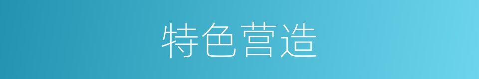 特色营造的同义词