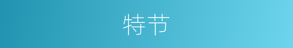 特节的同义词