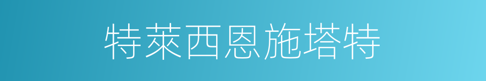 特萊西恩施塔特的同義詞