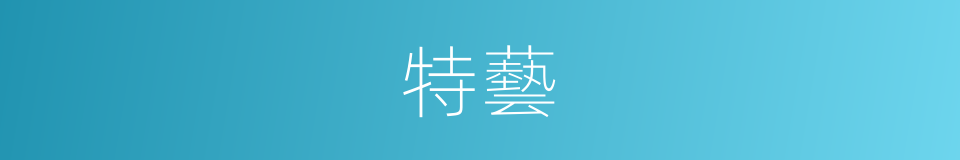 特藝的同義詞