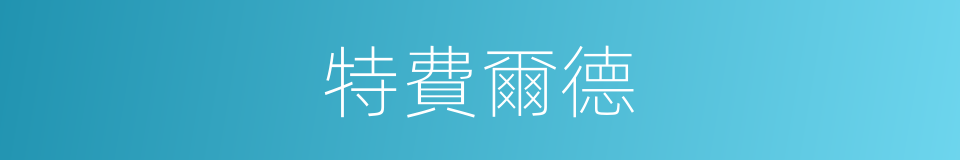特費爾德的同義詞