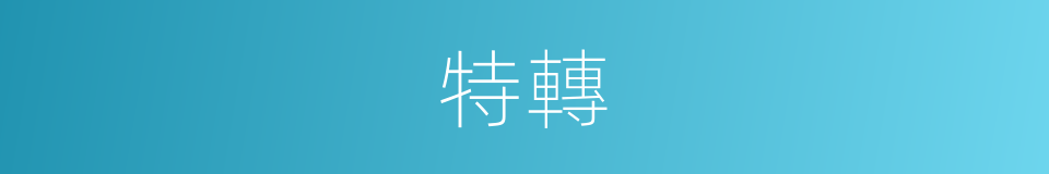 特轉的意思