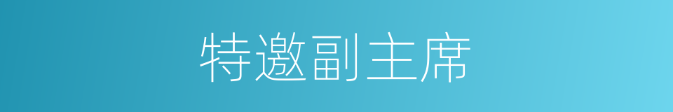 特邀副主席的同义词