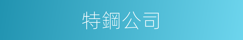 特鋼公司的同義詞