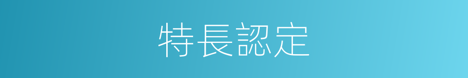 特長認定的同義詞