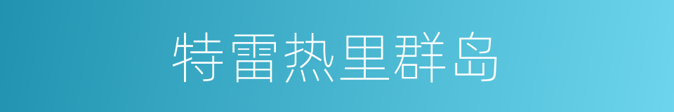 特雷热里群岛的同义词