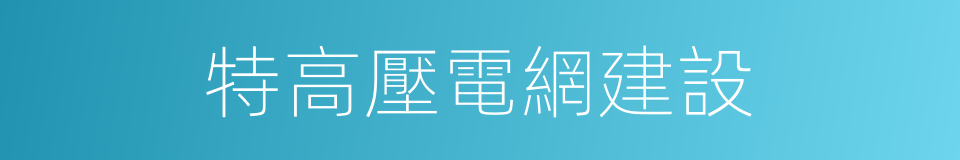 特高壓電網建設的同義詞