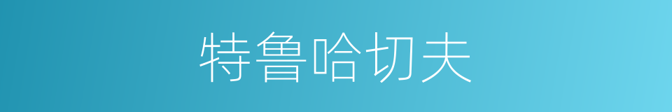 特鲁哈切夫的同义词