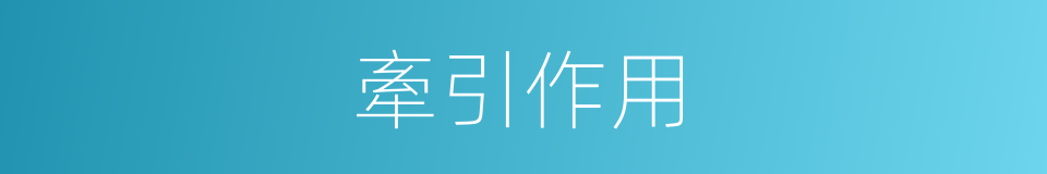 牽引作用的同義詞