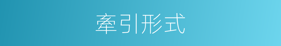 牽引形式的同義詞