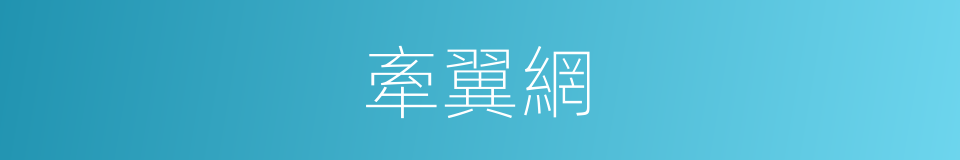 牽翼網的同義詞