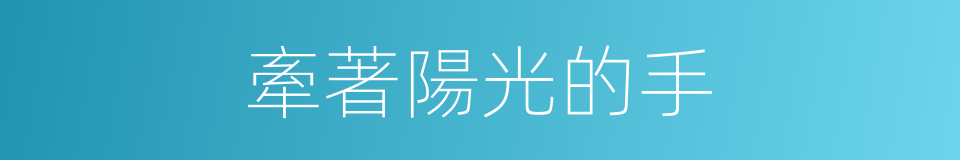 牽著陽光的手的同義詞
