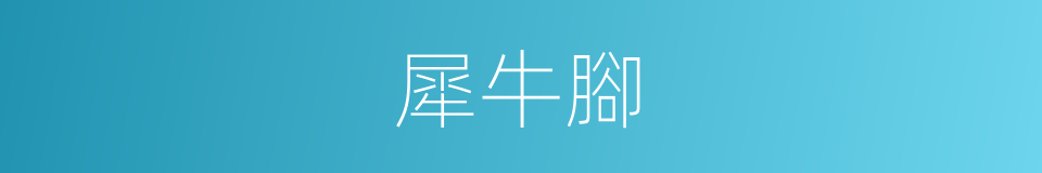 犀牛腳的同義詞