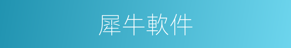 犀牛軟件的同義詞