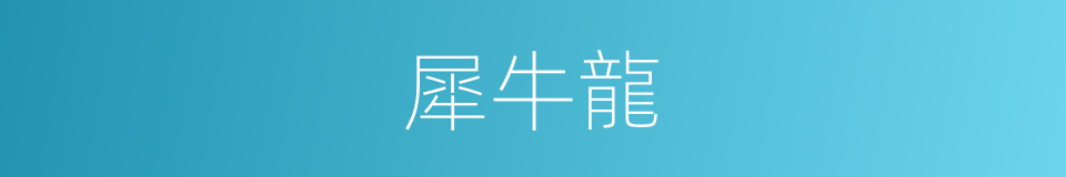犀牛龍的同義詞