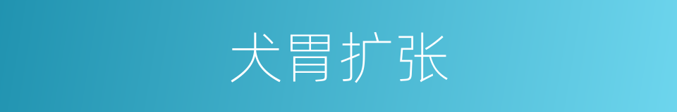犬胃扩张的同义词