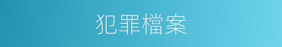 犯罪檔案的同義詞