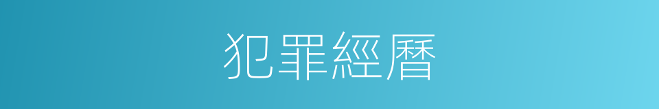 犯罪經曆的同義詞