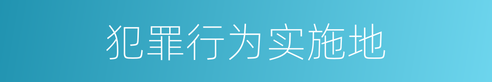 犯罪行为实施地的同义词