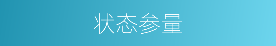 状态参量的同义词