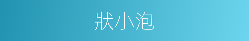 狀小泡的同義詞