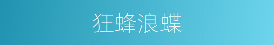 狂蜂浪蝶的意思