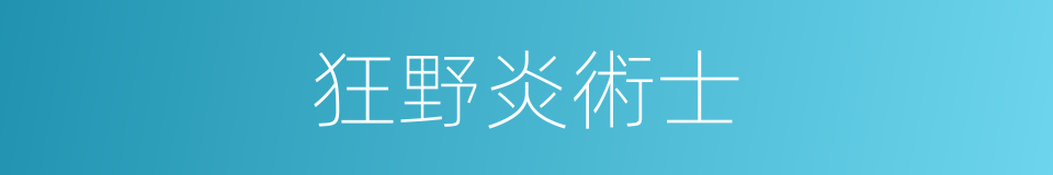 狂野炎術士的同義詞
