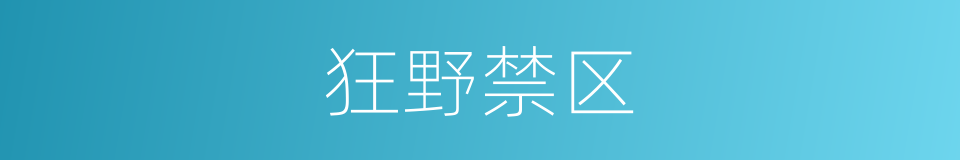 狂野禁区的同义词