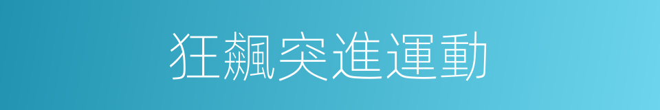 狂飆突進運動的同義詞