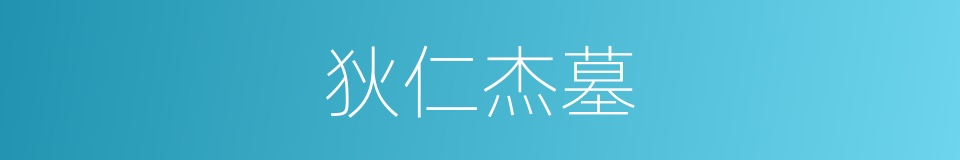 狄仁杰墓的同义词