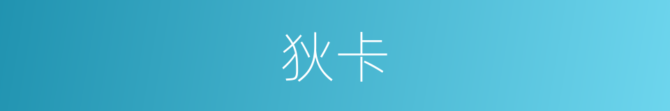 狄卡的同义词