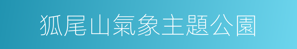 狐尾山氣象主題公園的同義詞